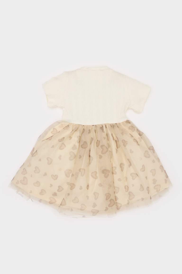 Baby Girl Short Sleeve Corduroy Dress