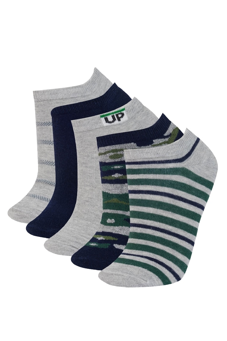 Boy Printed 5 Piece Short Socks