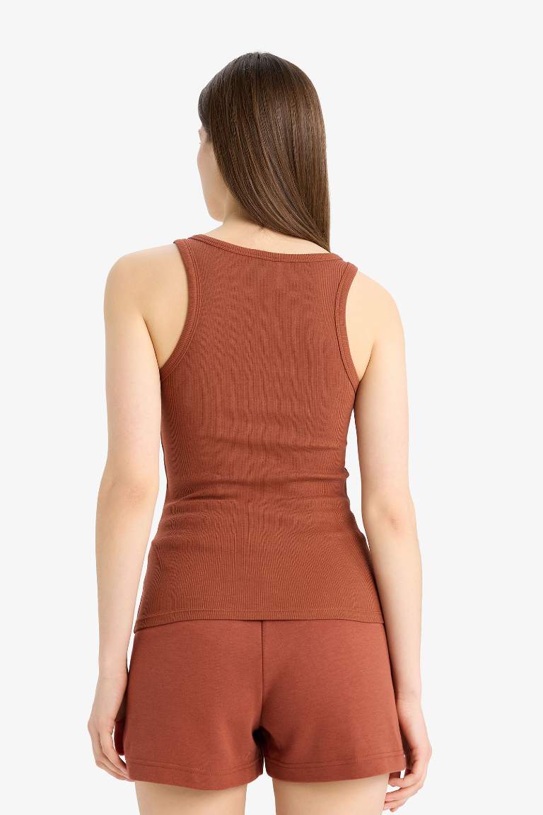 Slim Fit Basic Camisole Round Collar Tank Top