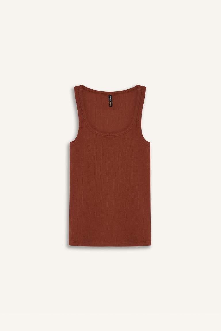 Slim Fit Basic Camisole Round Collar Tank Top