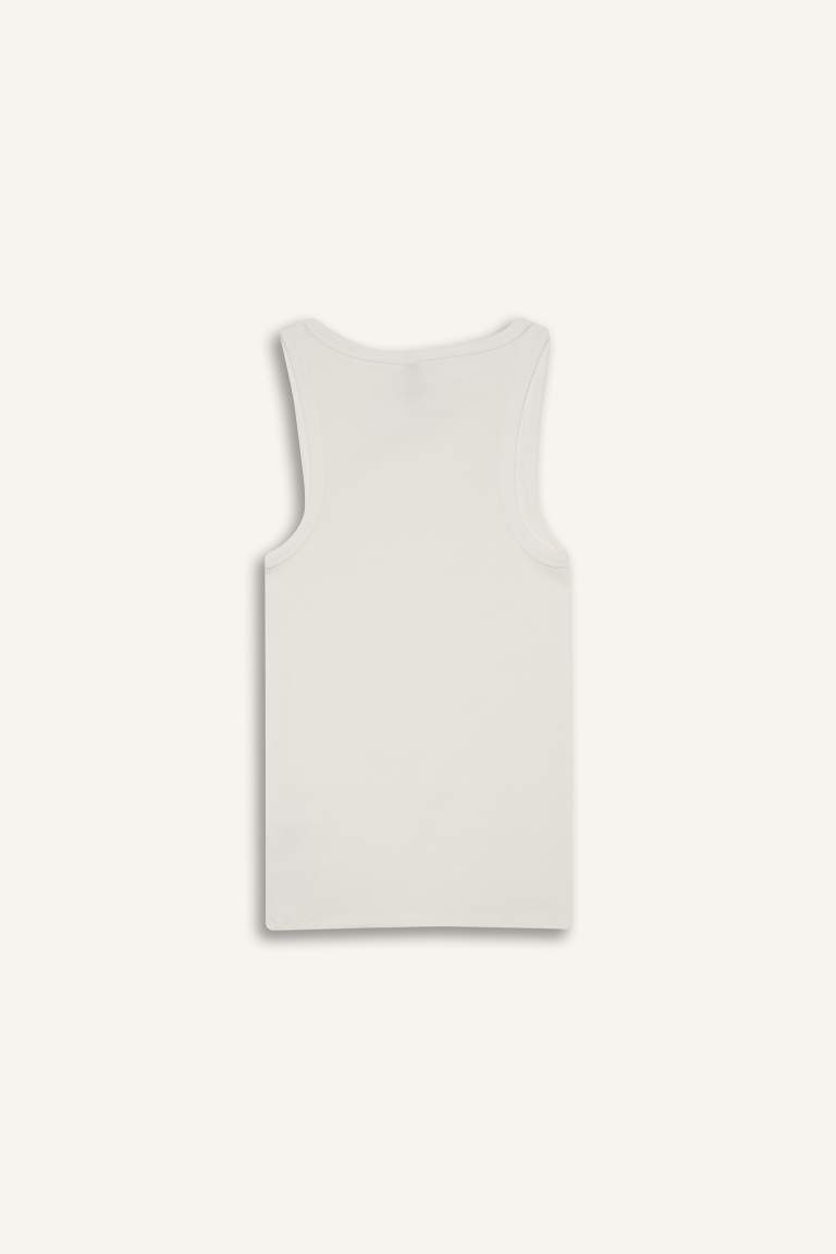 Slim Fit Basic Camisole Round Collar Tank Top