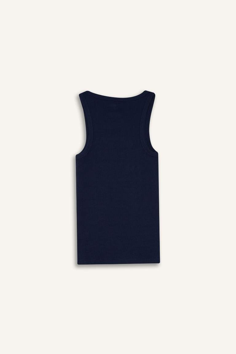 Slim Fit Basic Camisole Round Collar Tank Top