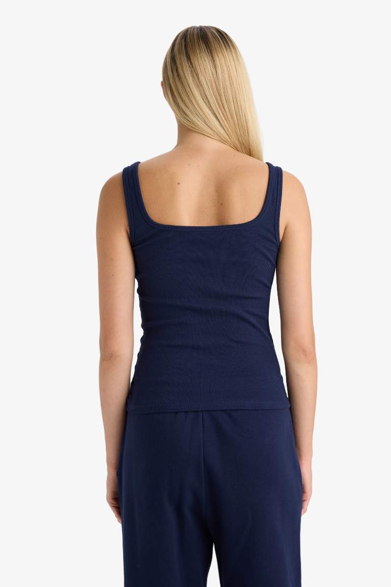 Slim Fit Basic Camisole Round Collar Tank Top