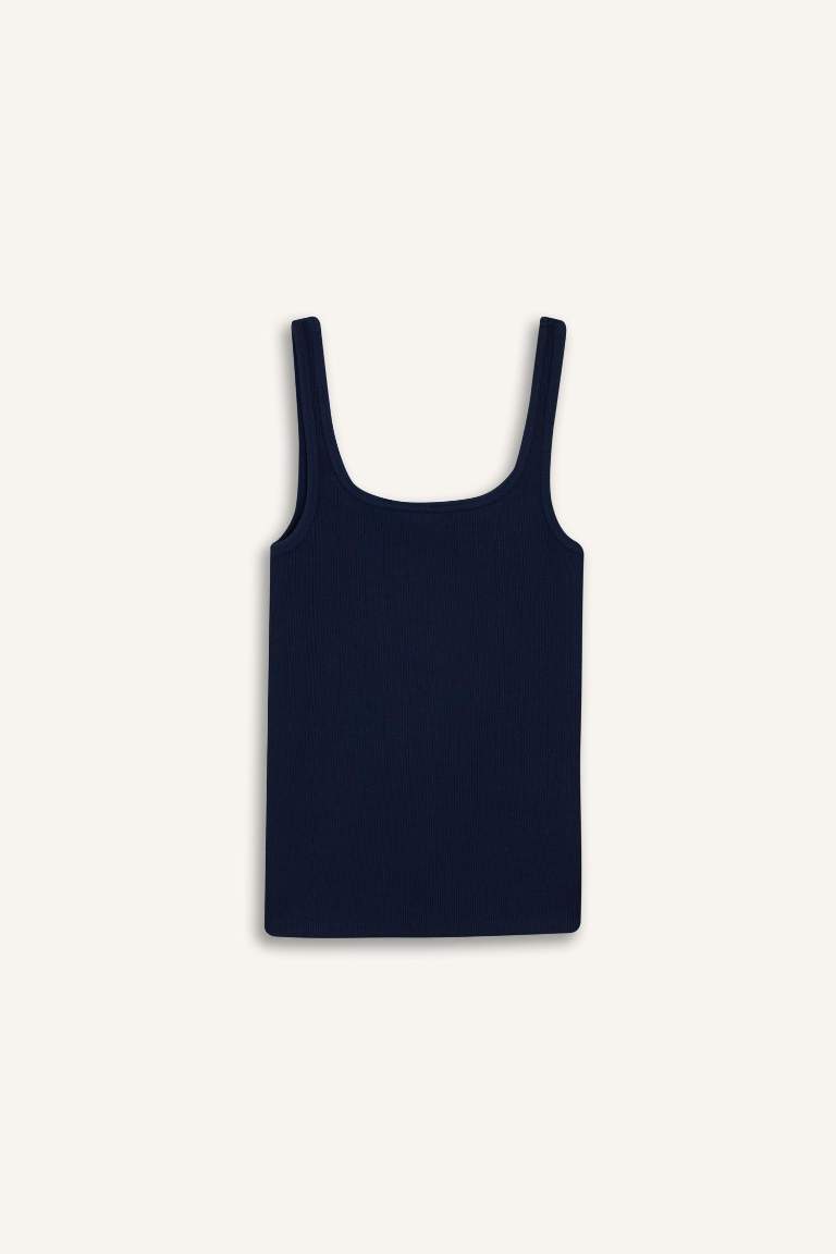 Slim Fit Basic Camisole Round Collar Tank Top