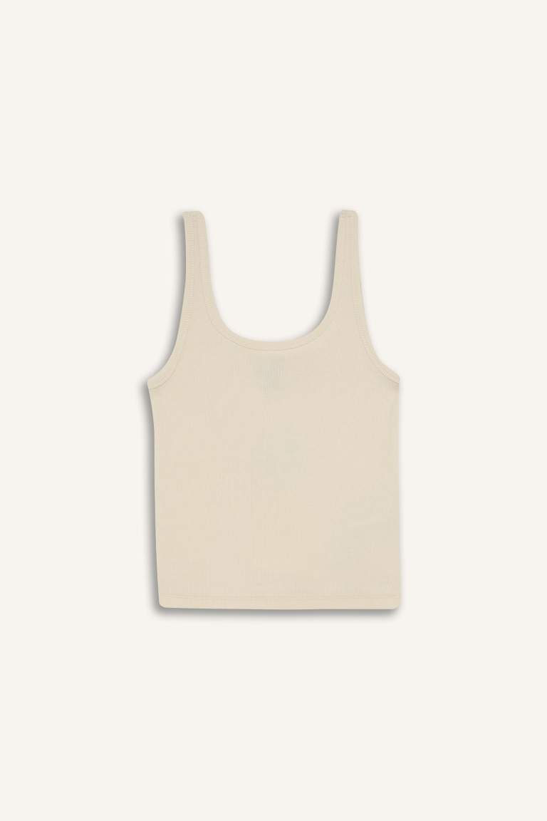 Slim Fit Basic Camisole Round Collar Tank Top