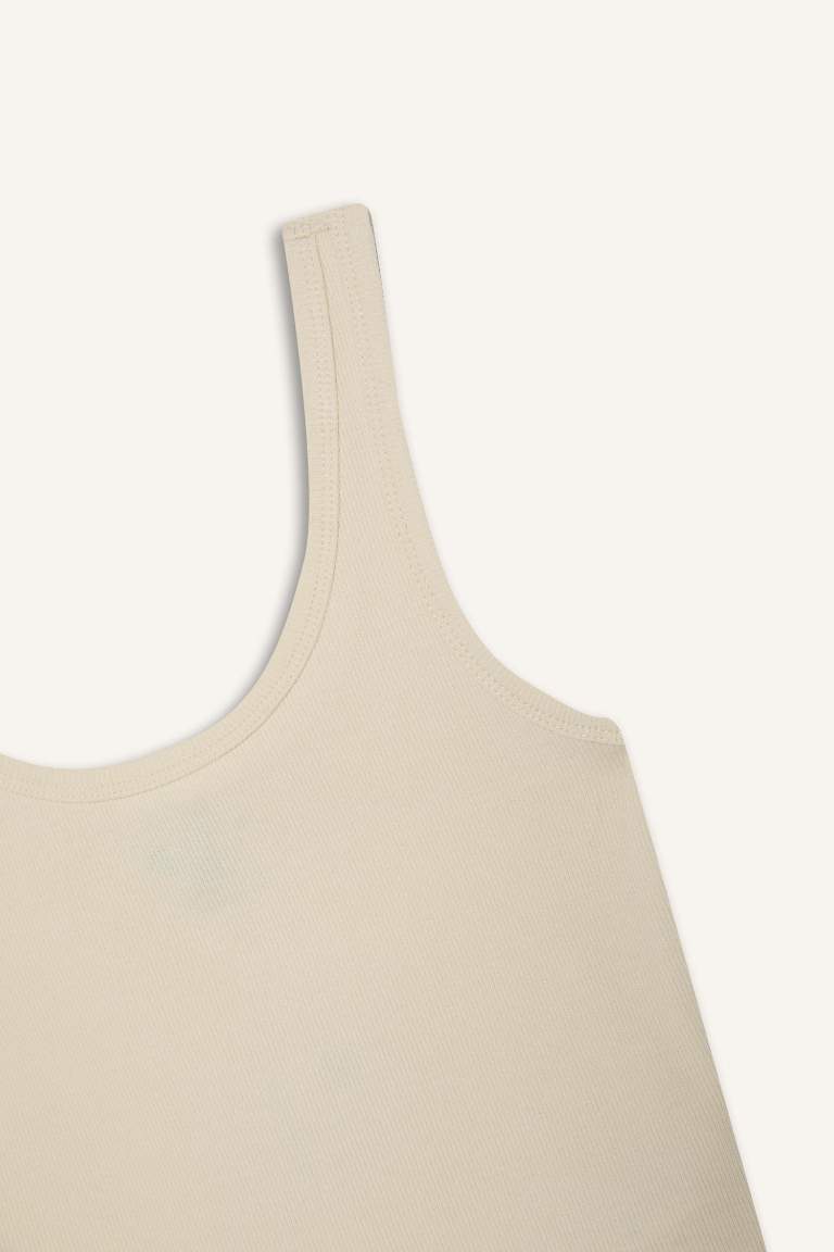 Slim Fit Basic Camisole Round Collar Tank Top