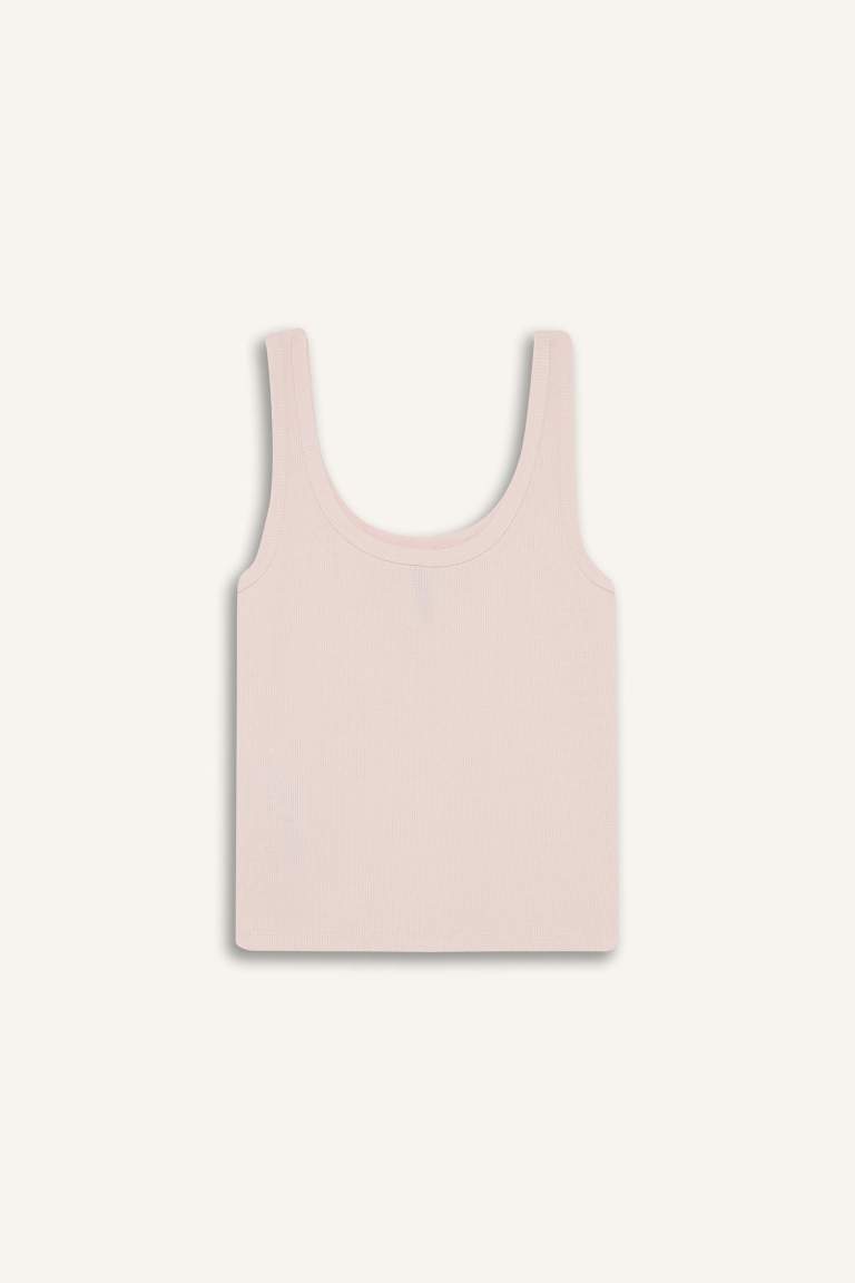 Slim Fit Basic U Neck Corduroy Tank Top