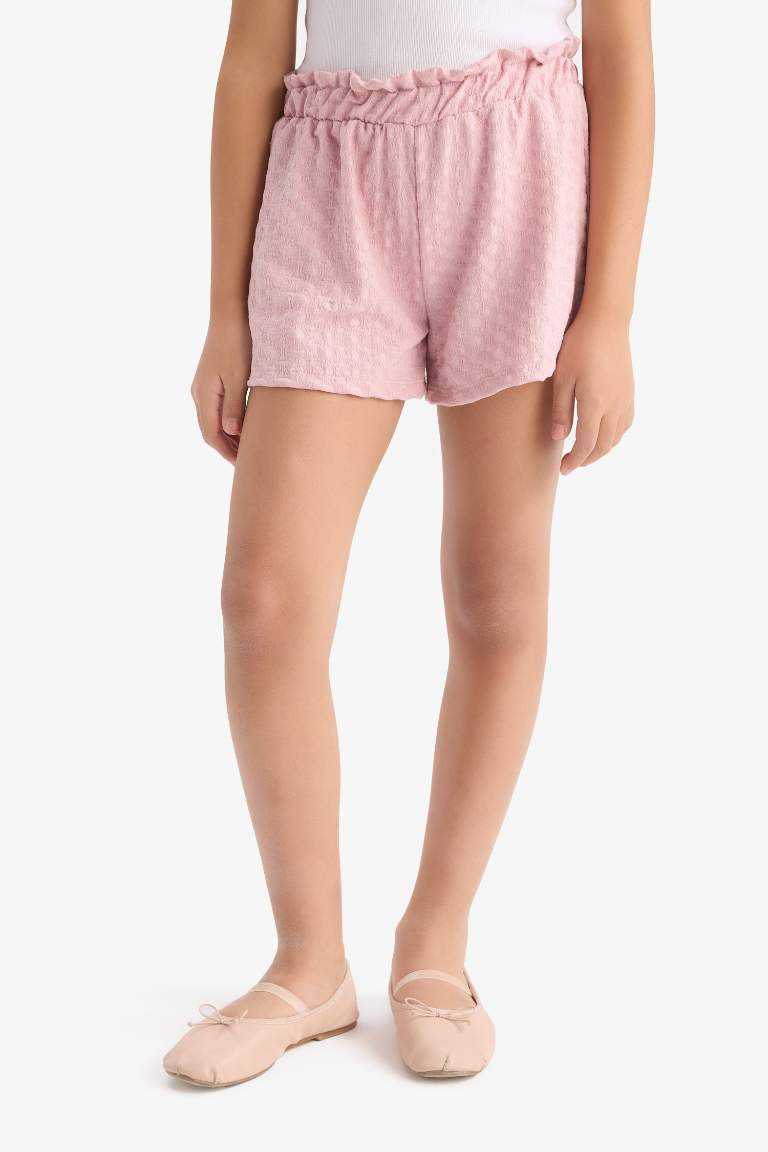 Short à taille élastique pour fille