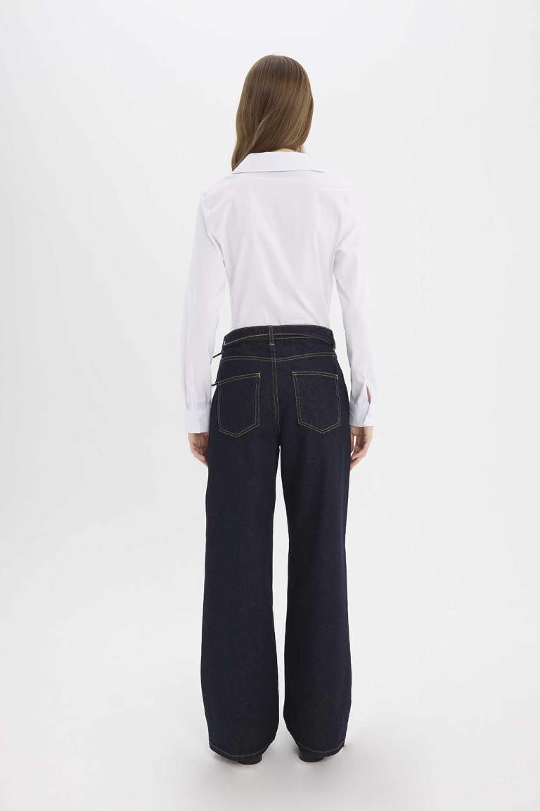 Pantalon Jean long à coupe large