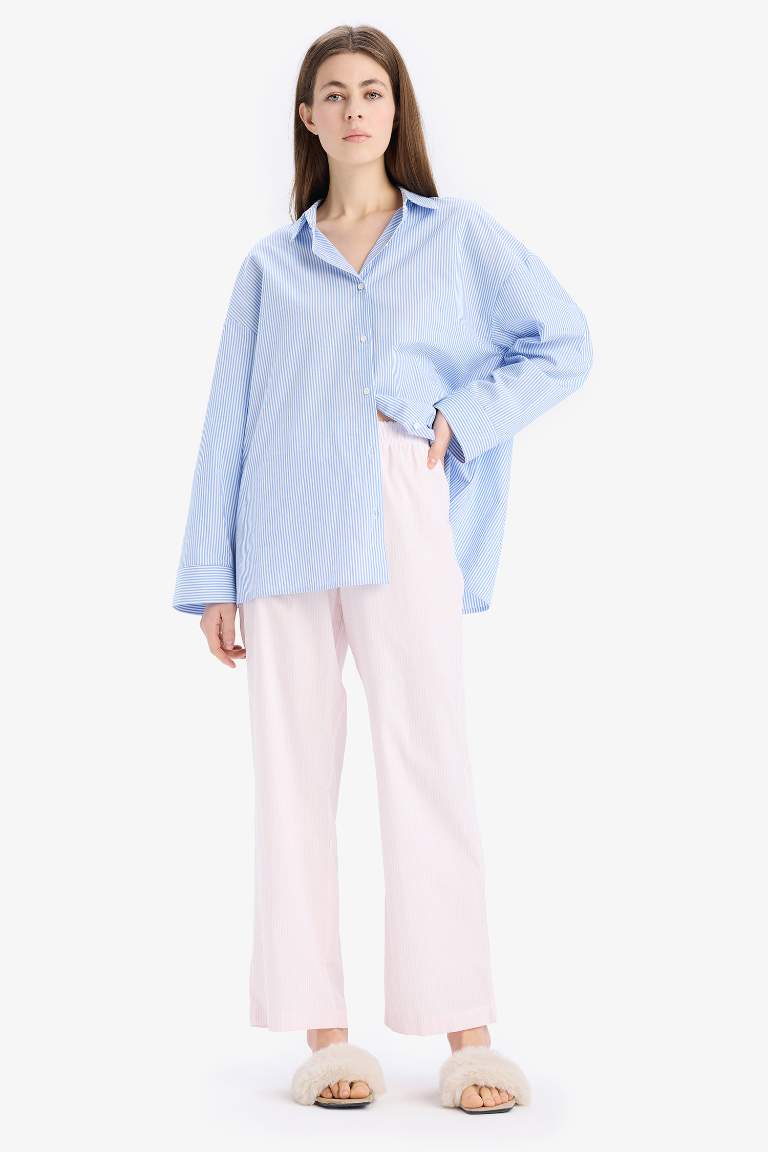 Fall in Love Long Poplin Pajama Bottoms