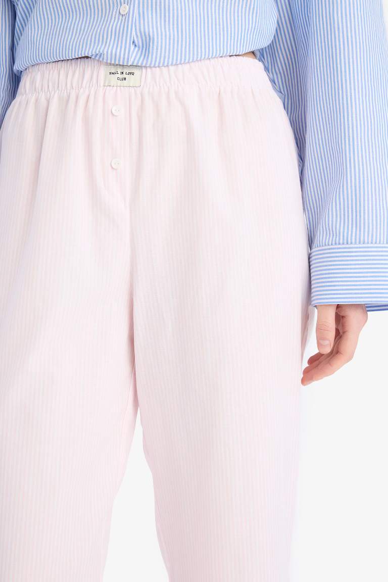 Fall in Love Long Poplin Pajama Bottoms