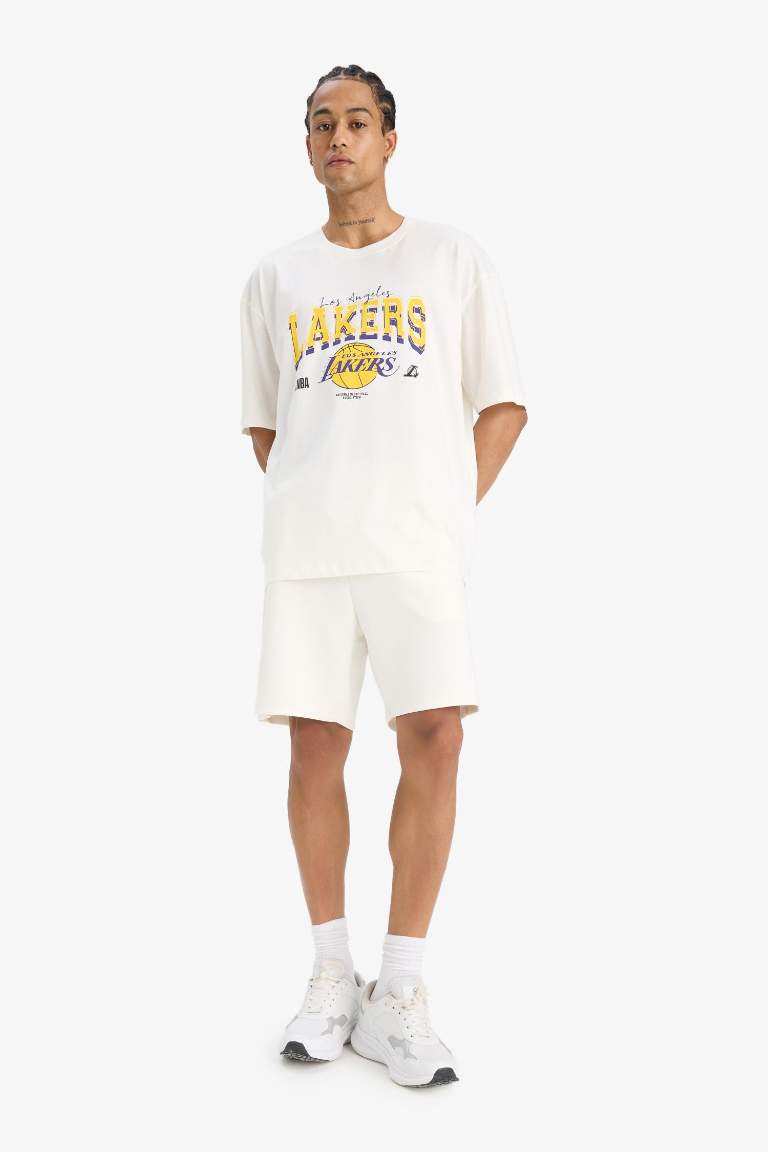NBA Los Angeles Lakers Лицензиялық дөңгелек жаға Футболка