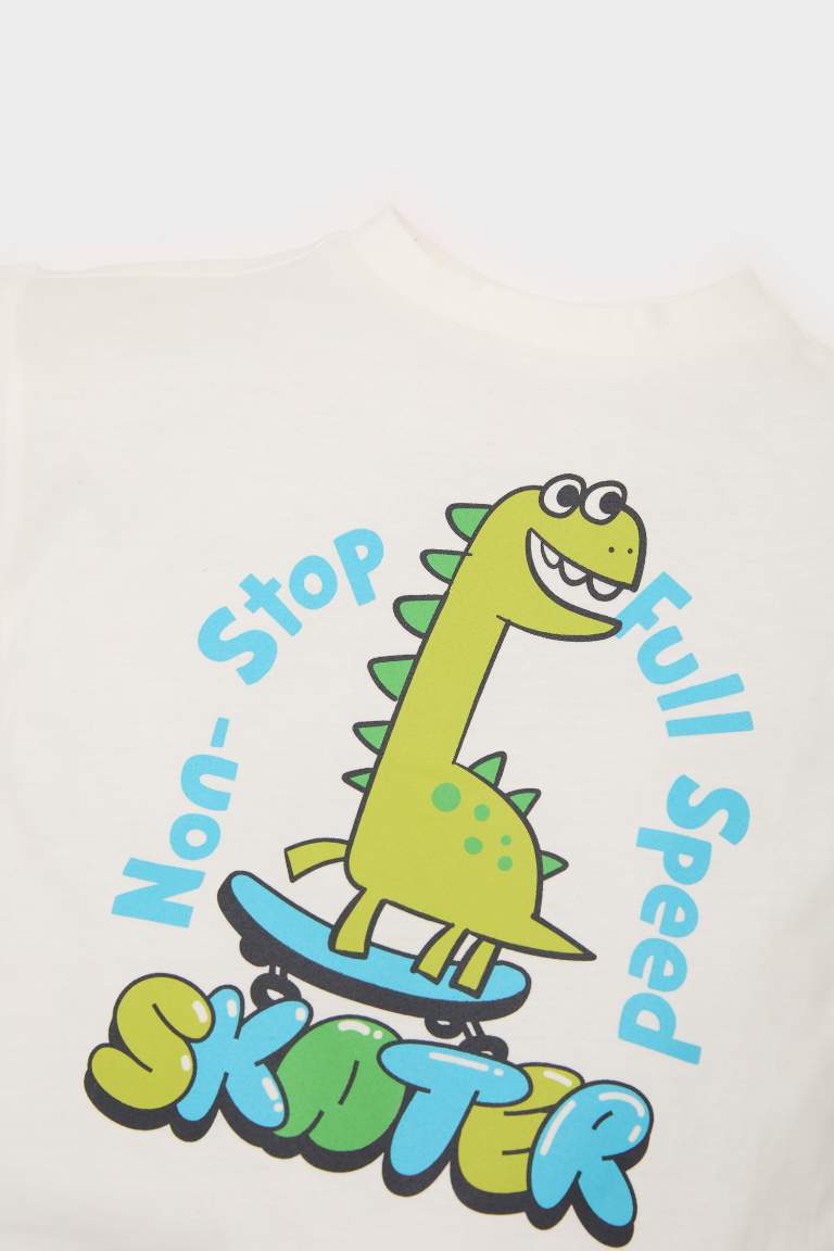 Baby Boy Regular Fit Dinosaur Printed Short Sleeve T-shirt