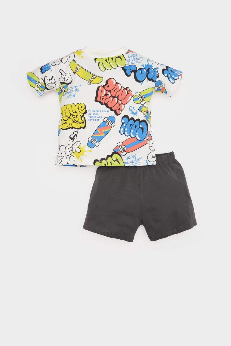 Boy Baby Skateboard T-Shirt Shorts 2 Piece Set