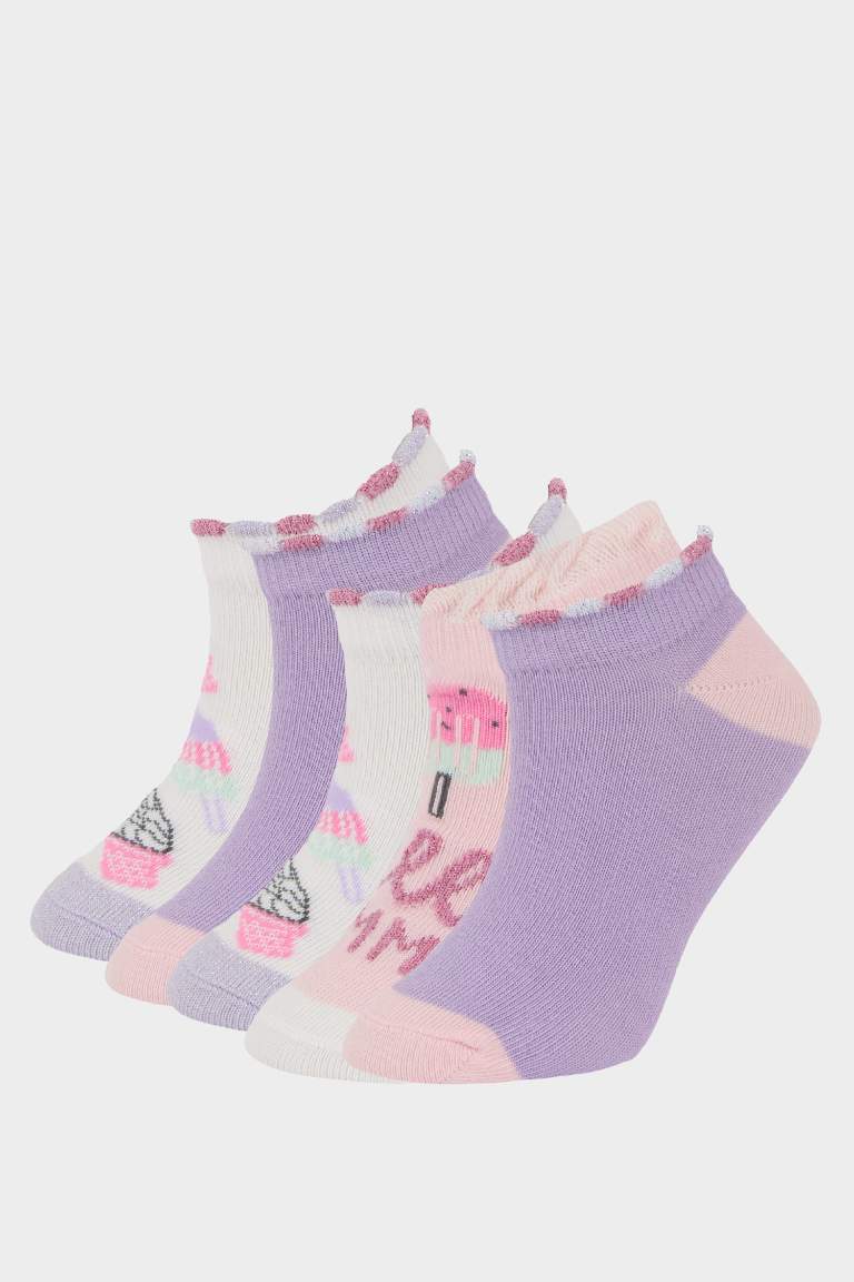 Kız Çocuk 5'li Pamuklu Patik Çorap
