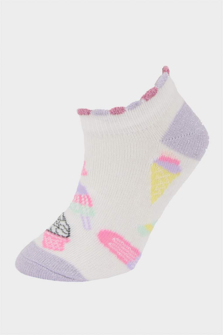 Kız Çocuk 5'li Pamuklu Patik Çorap