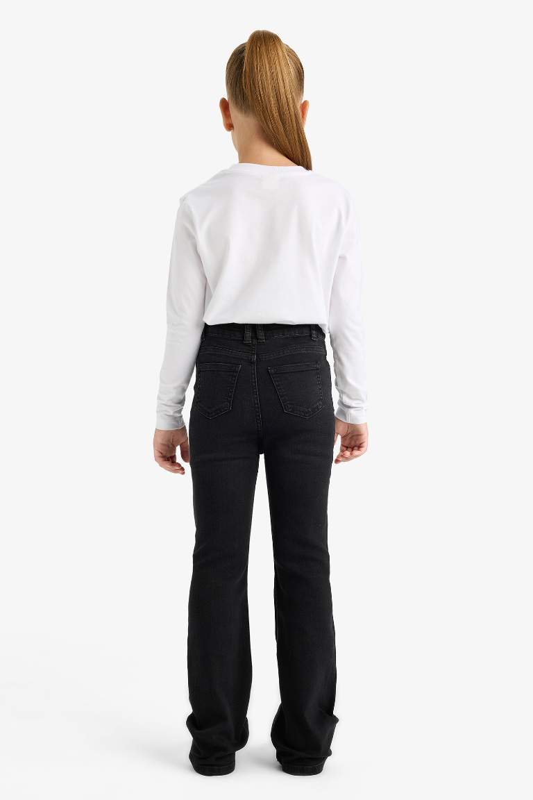 Kız Çocuk Flare Fit İspanyol Paça Jean Pantolon