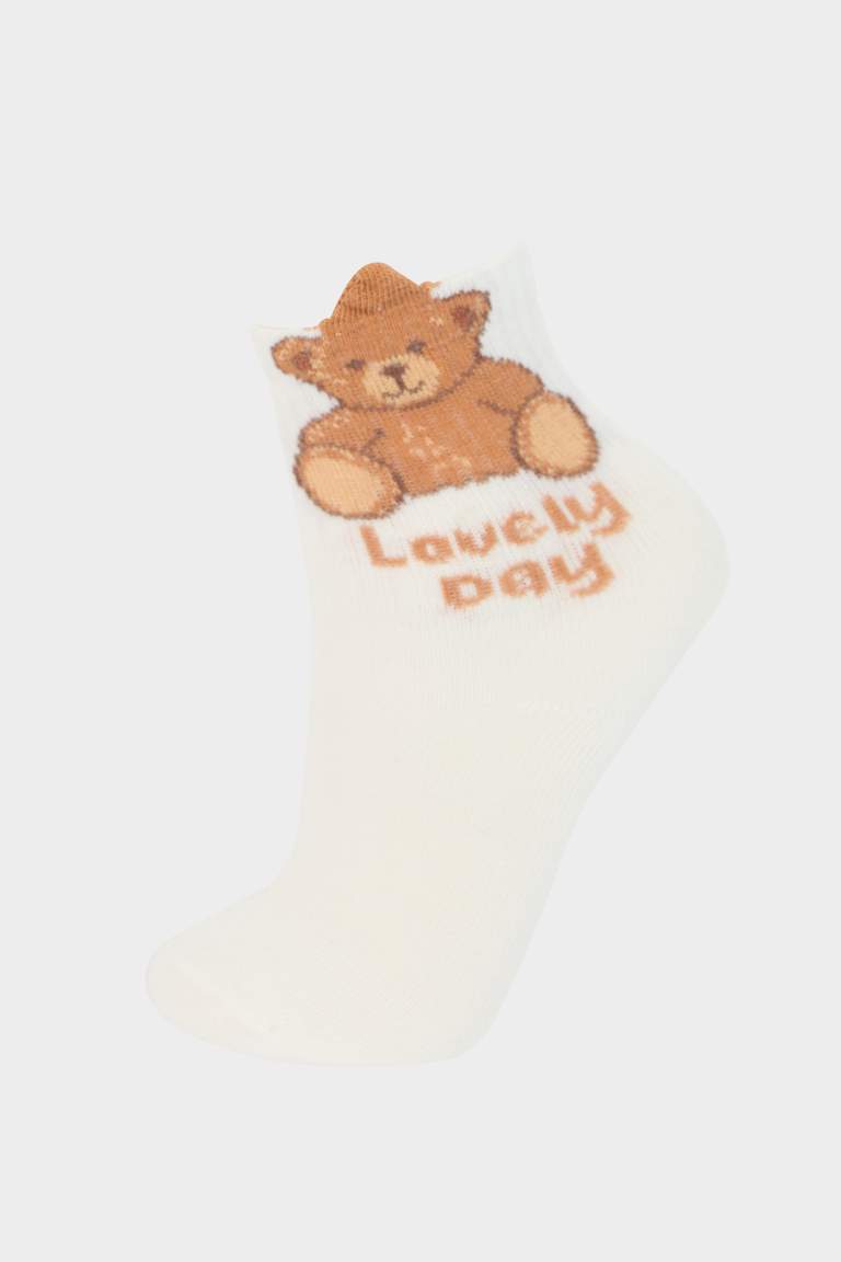 Chaussettes Longues Coton Ours 3 Fille