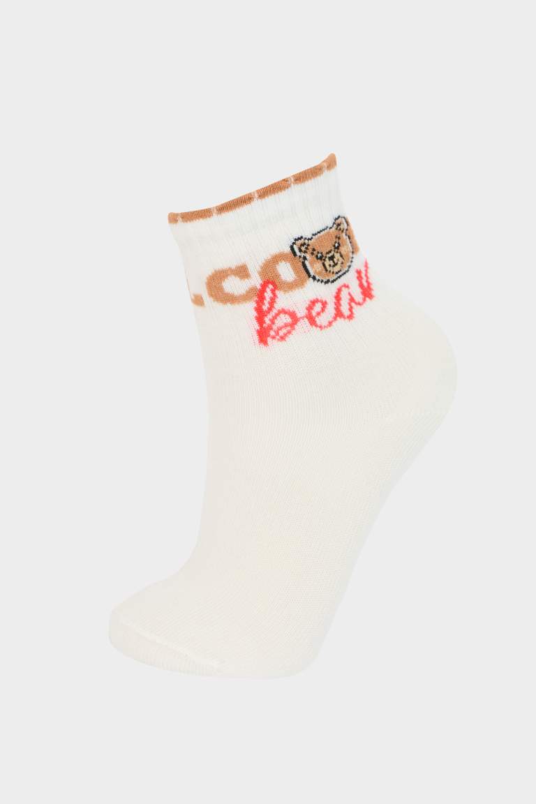 Chaussettes Longues Coton Ours 3 Fille