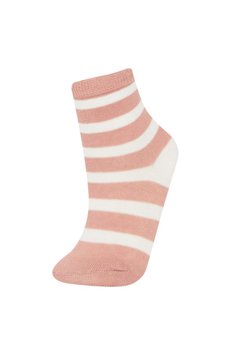 Girl 5 Piece Cotton Long Socks