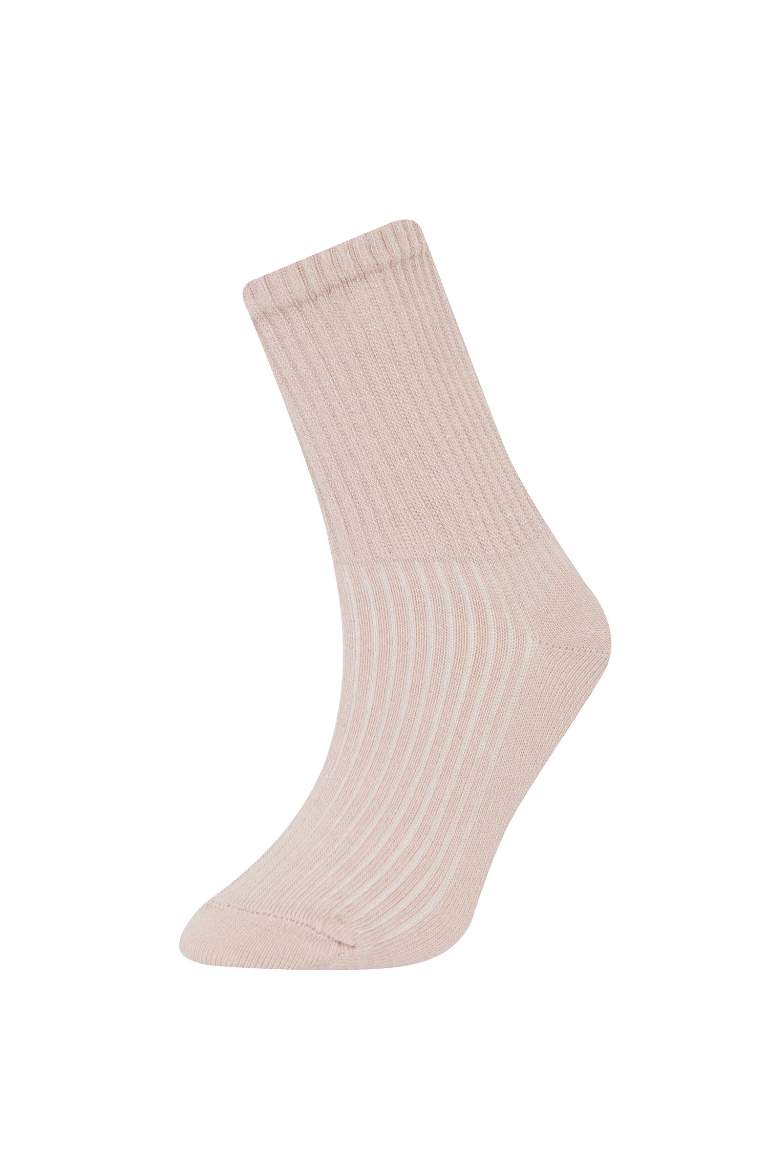 Girl 5 Piece Cotton Long Socks