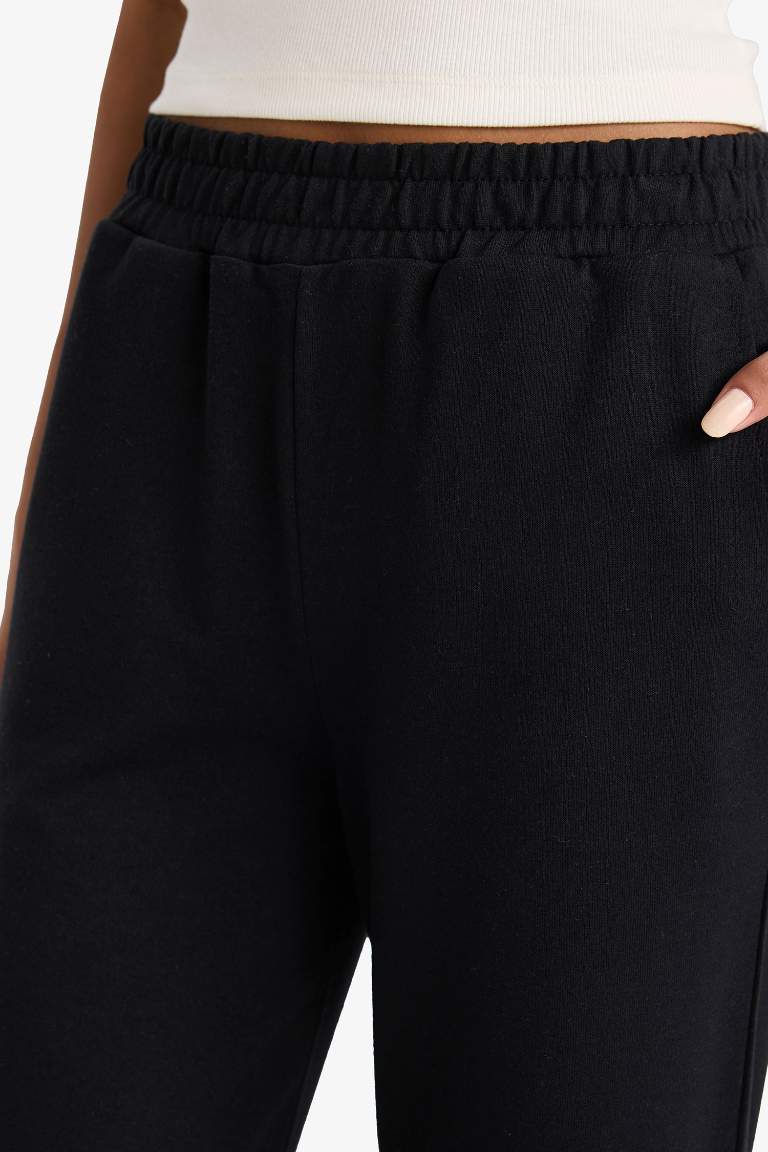 Straight Fit Cepli Beli Lastikli Eşofman Altı