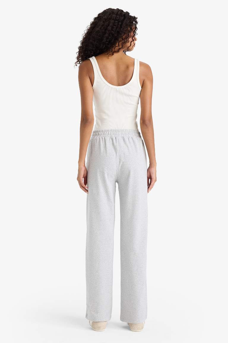 Straight Fit Elastic Waist Sweatpants