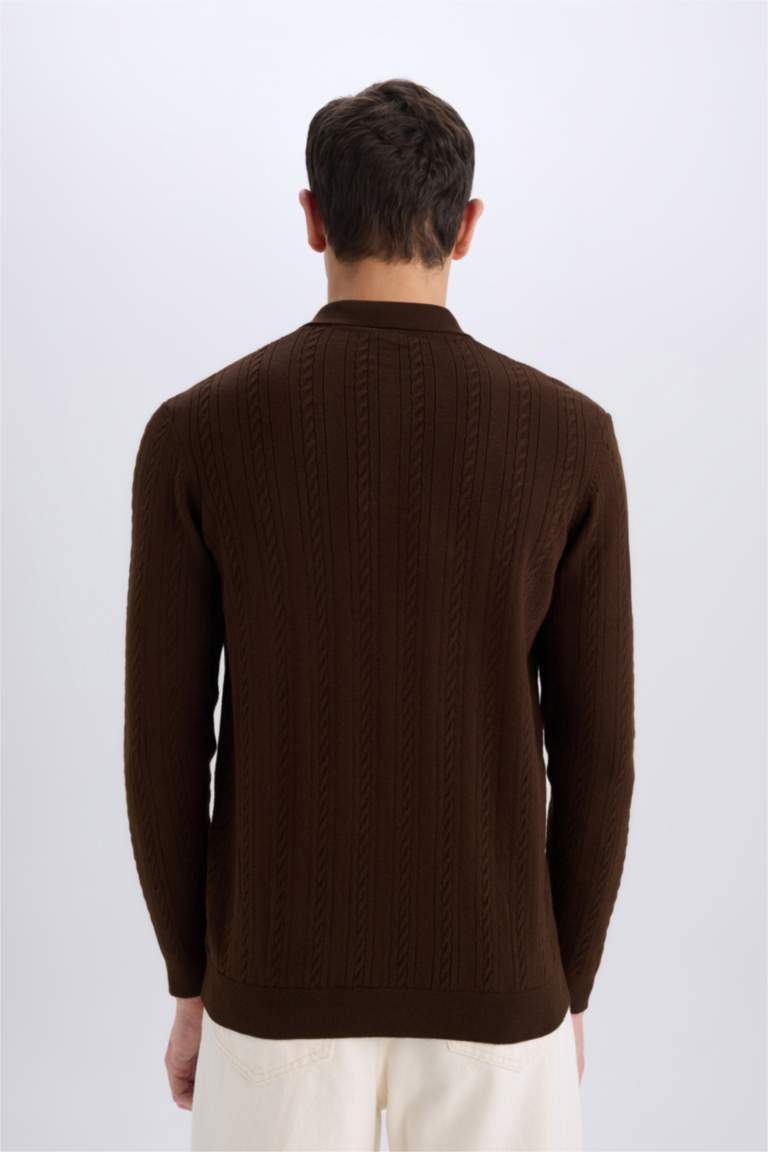 Standard Fit Polo Collar Knitwear Pullover