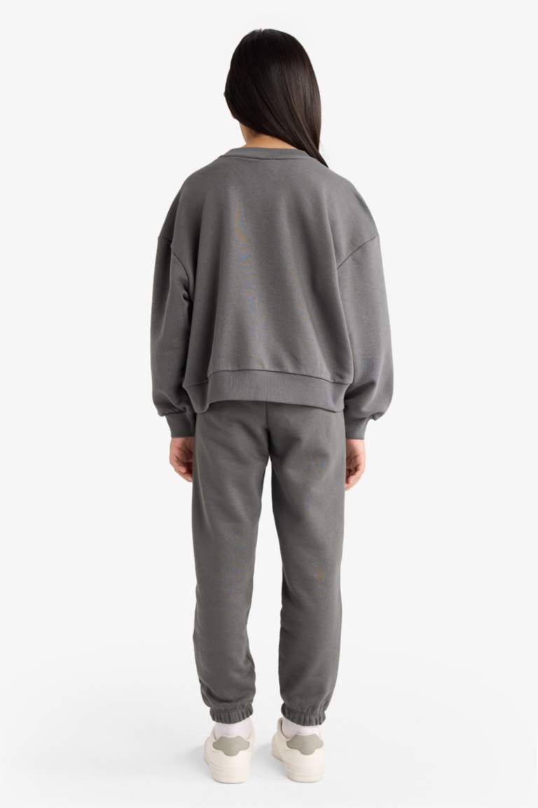 Girl Printed Sweatshirt Sweatpants 2 Piece Set