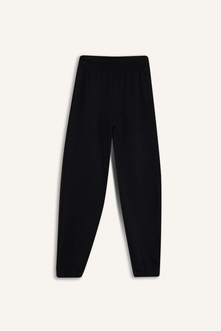 Kız Çocuk 2'li Takım Baskılı Sweatshirt Eşofman Altı