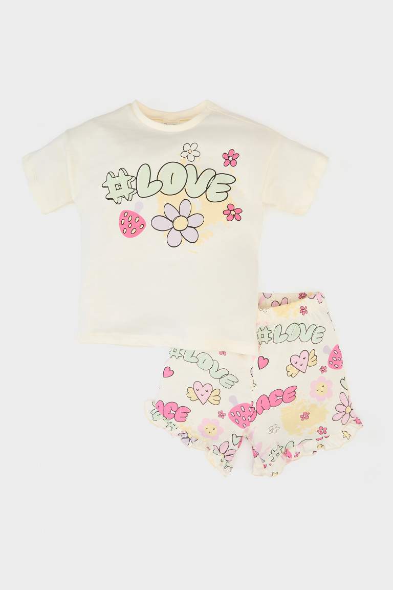 2 piece Regular Fit Crew Neck Printed Set