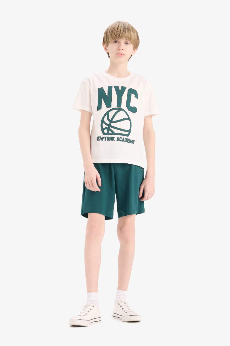 Boy Printed Short Sleeve T-Shirt Shorts 2Piece Set