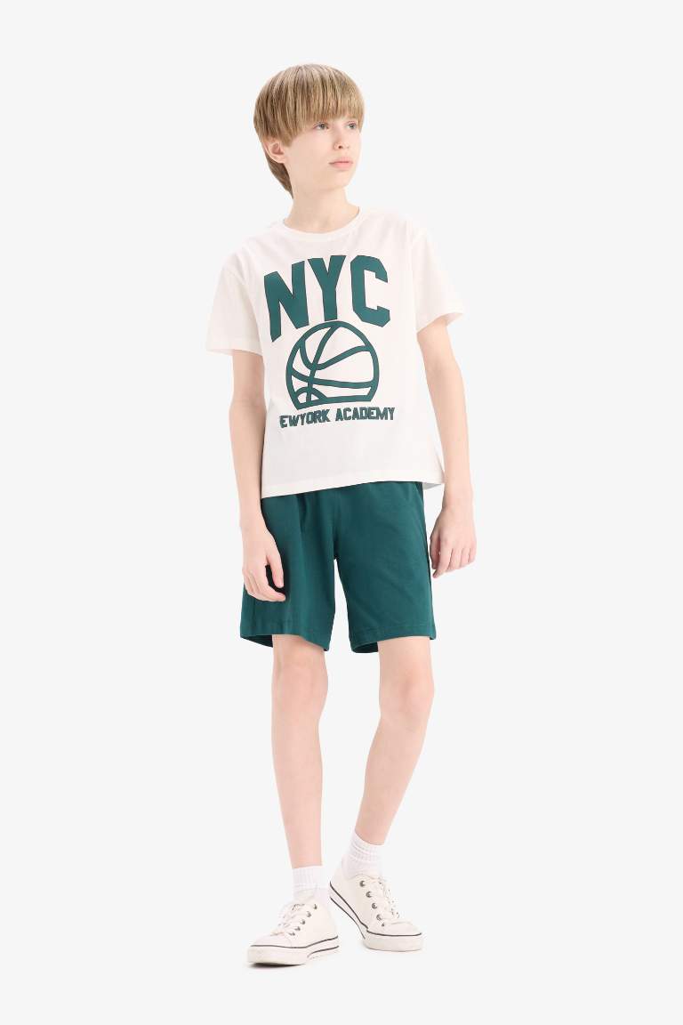 Boy Printed Short Sleeve T-Shirt Shorts 2Piece Set