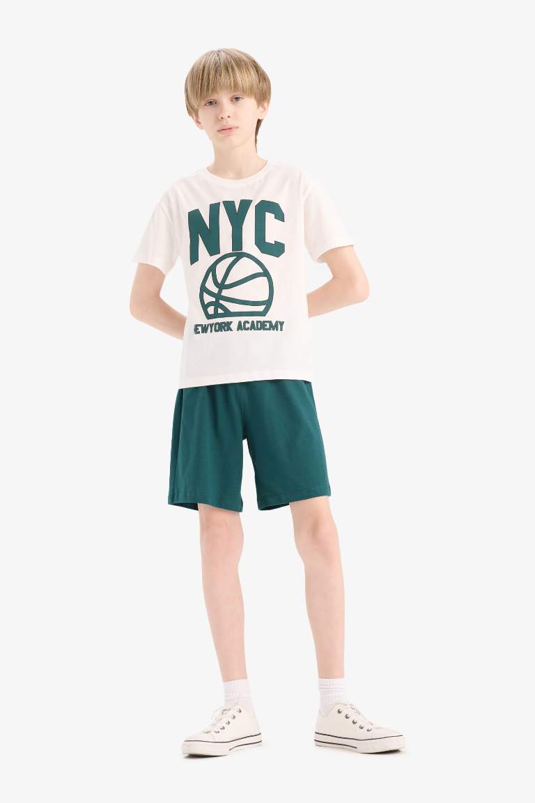 Boy Printed Short Sleeve T-Shirt Shorts 2Piece Set