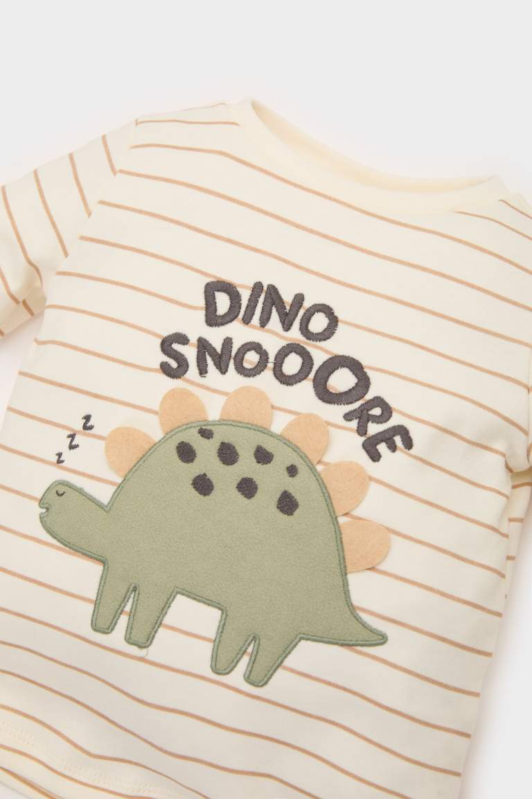 Baby Boy Dinosaur Printed Long Sleeve 2 Piece Pajama Set