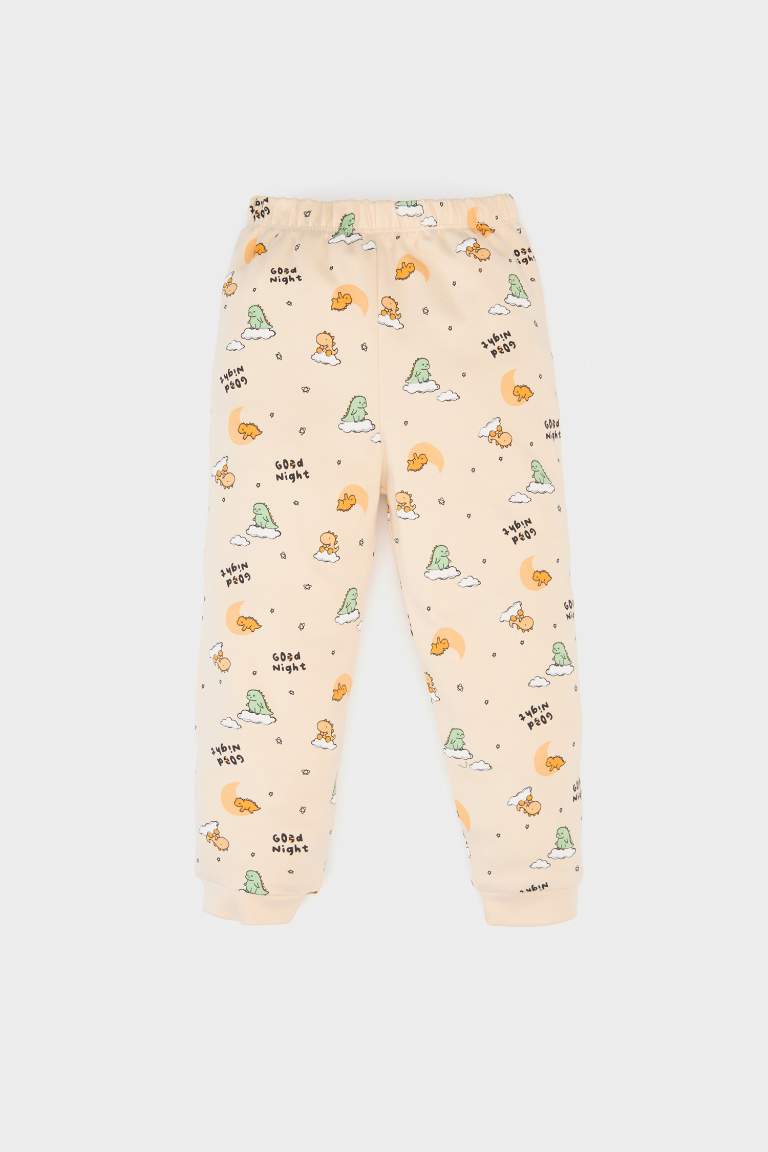 Baby Boy Dinosaur Patterned Top Bottom 2 Piece Pajama Set