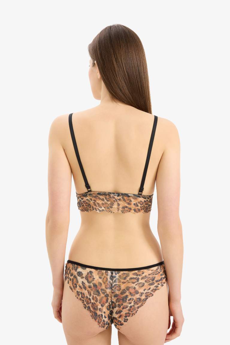 Leopar Desenli Dantelli Brazilian Külot-Fall in Love