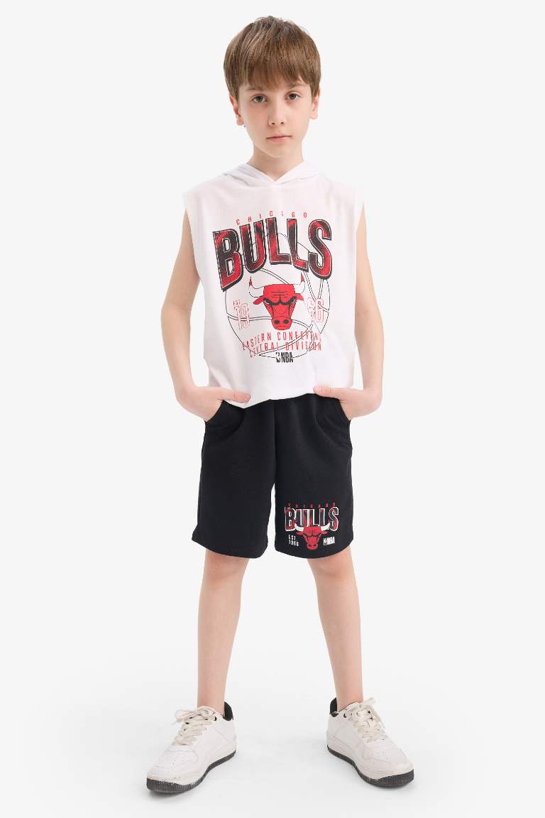 Мальчиковый комплект NBA Chicago Bulls из двух частей: безрукавка и шорты на резинке