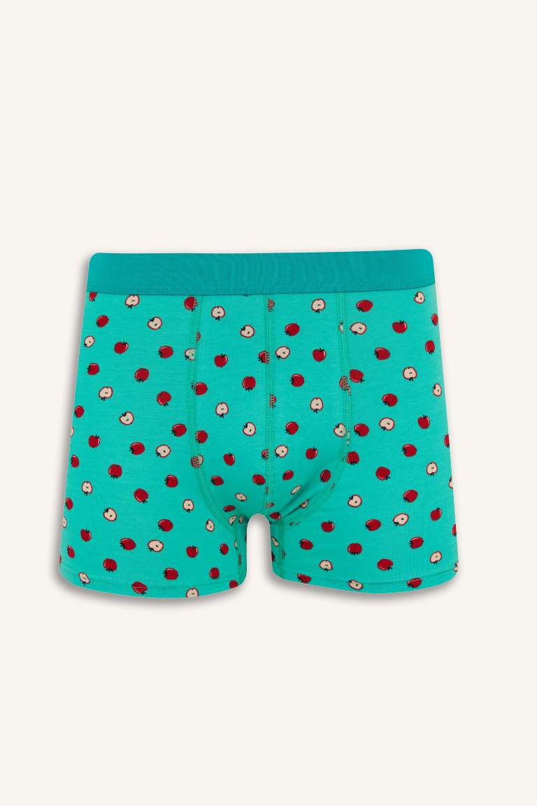 Regular Fit Meyve Desenli 3'lü Boxer