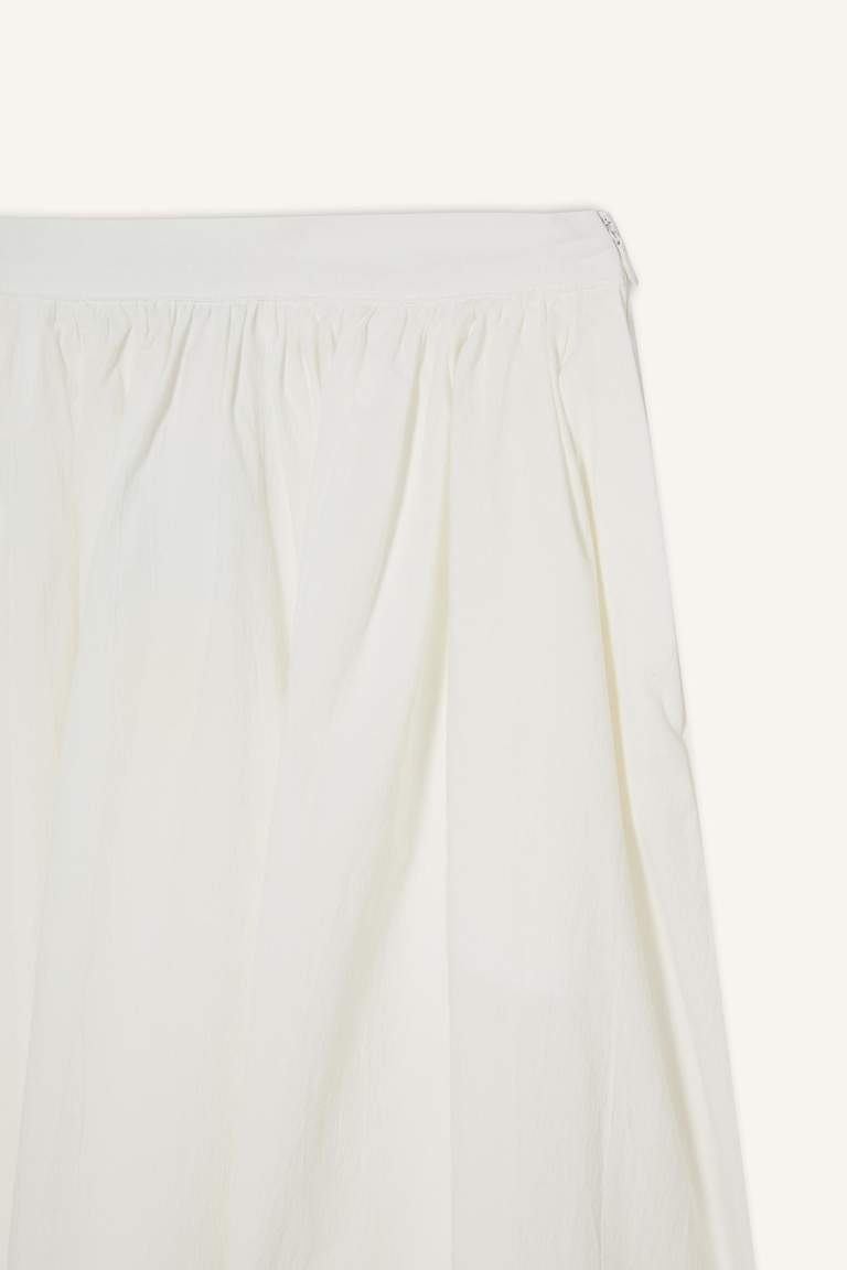 A Kesim Basic Düz Poplin Maxi Tesettür Etek