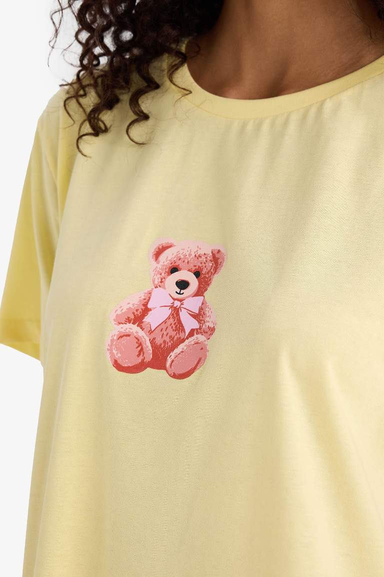 فستان نوم قصة عادية برقبة مستديرة من Fall in Love