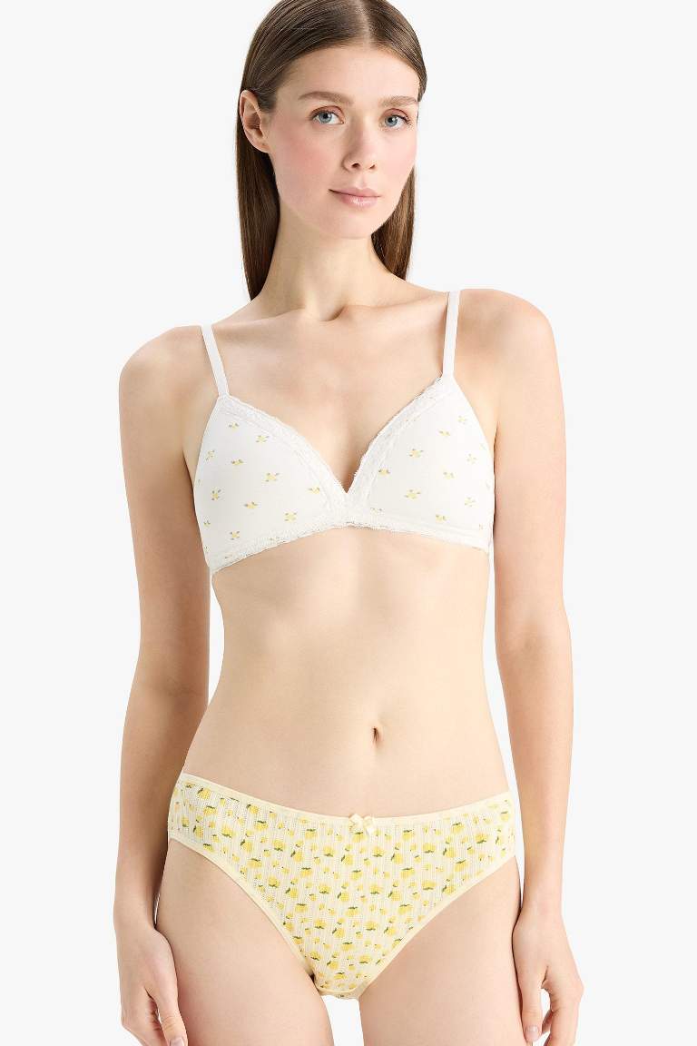 Desenli 3'lü Brief Külot-Fall in Love