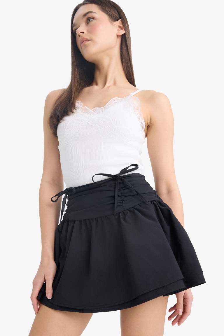 Coool A Form Normal Bel Penye Astar Poplin Mini Etek