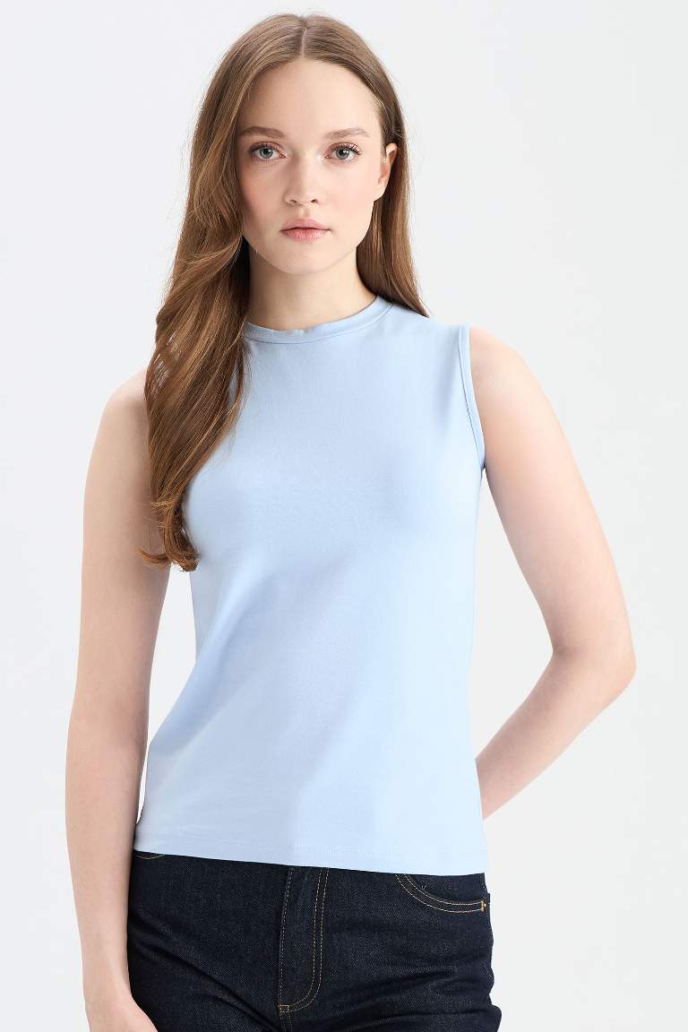 Regular Fit Crew Neck Short Sleeve Tunic