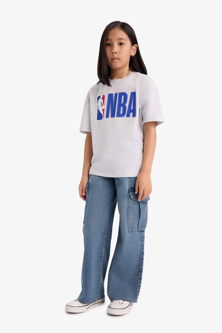Қыздарға NBA дөңгелек жаға қысқа жеңді Қысқа жеңді футболка