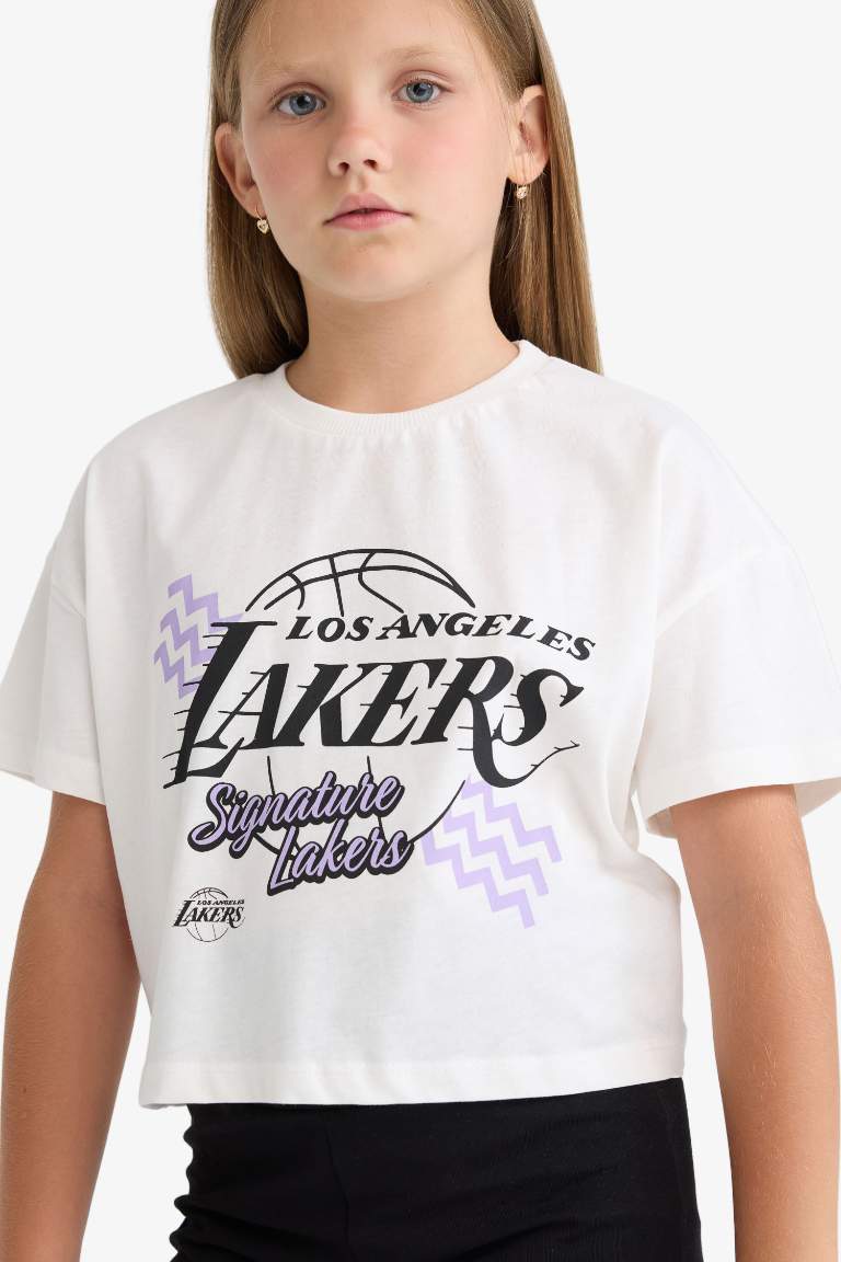 Футболка для девочек NBA Los Angeles Lakers с круглым вырезом и коротким рукавом