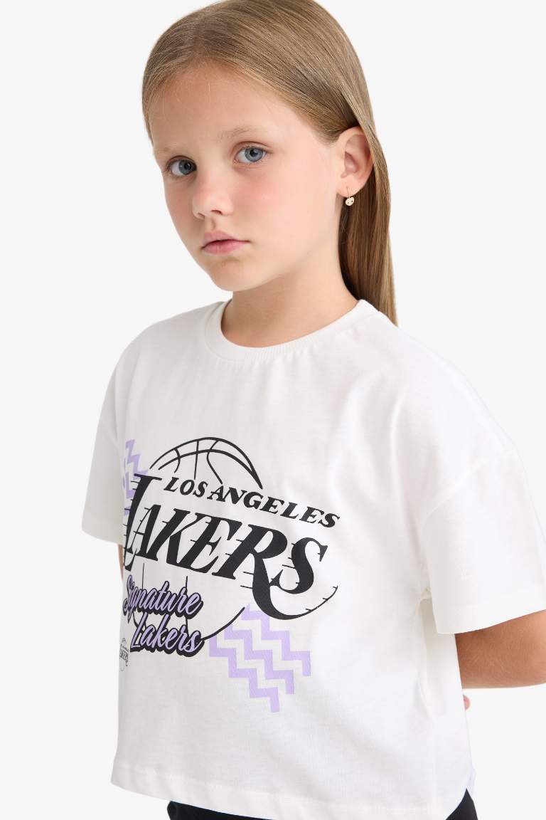 Футболка для девочек NBA Los Angeles Lakers с круглым вырезом и коротким рукавом
