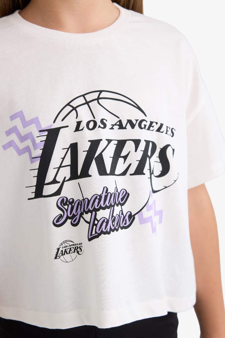 Футболка для девочек NBA Los Angeles Lakers с круглым вырезом и коротким рукавом