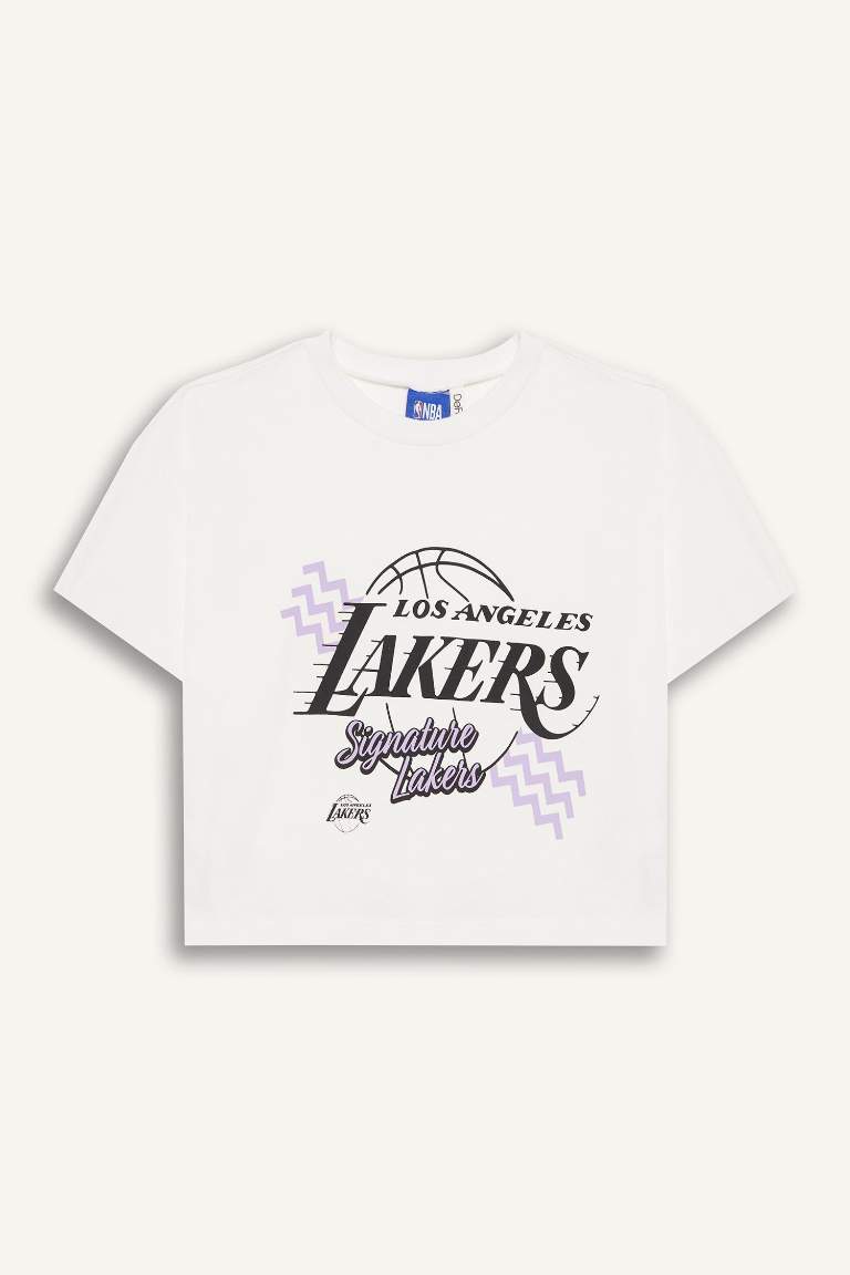 Футболка для девочек NBA Los Angeles Lakers с круглым вырезом и коротким рукавом