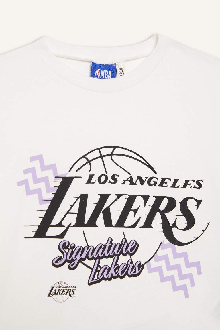 Футболка для девочек NBA Los Angeles Lakers с круглым вырезом и коротким рукавом